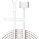 USB C to Magnetic 3 Charger Cable for MacBook Air 13.6 15 inch MacBook Pro 14 16 M5 M4 M3 M2 M1 2026 2025 2024 2023 2022 2021, Braided Cord & LED, Powerful Magnetic, Original Quality, 6.6ft Starlight