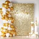 COKAOBE Light Gold Shimmer Wall Backdrop 24PCS Gold Sequins Backdrop Decoration Panels, Photo Backdrops for Birthday, Anniversary Wedding Engagement Decoration (Light Gold)