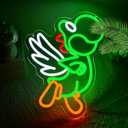 Anime Neon Sign for Wall Decor Dinosaurs LED Sign for Game Room Anime Neon Light for Game Room Boy Bedroom Living Room Bar Home Party Shop Decor Dimmable Birthday Gifts 13.7 * 12.7In (TWA032)