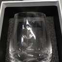 Unique Monogrammed Stemless Wine Glasses - Personalized with Letter L Initial, 16 Oz Capacity, Handcrafted Crystal Stemless Glasses with Engraved Initials - Ideal Wine Gifts for Women, Men