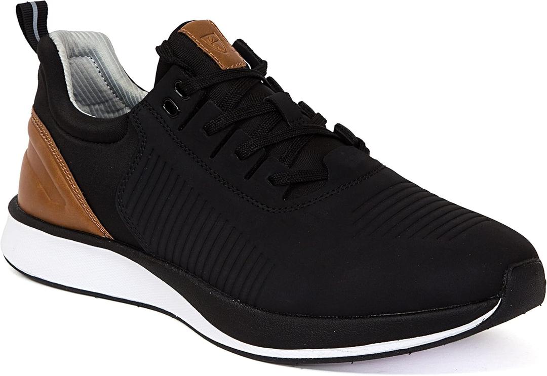 Deer Stags Men's Cranston Sneaker (10.5, Black/Brown)