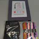 COLORCASA New Embroidery Stitch Book Kit,Embroidery Learning Book,Comes with a Complete Tool kit and Instructional Tutorial,106 Patterns for Beginners Craft Lovers and Sew Enthusiast