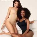 BRABIC Womens' Seamless Sleeveless V-Neck Bodysuit Shapewear Tummy Control (S)