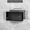 VHH 24" x 12" No Tile Needed Shower Niche,Black Stainless Steel 1-Tier Recessed Wall Niche for Bathroom Shower Wall, 23"x11"x3.95"