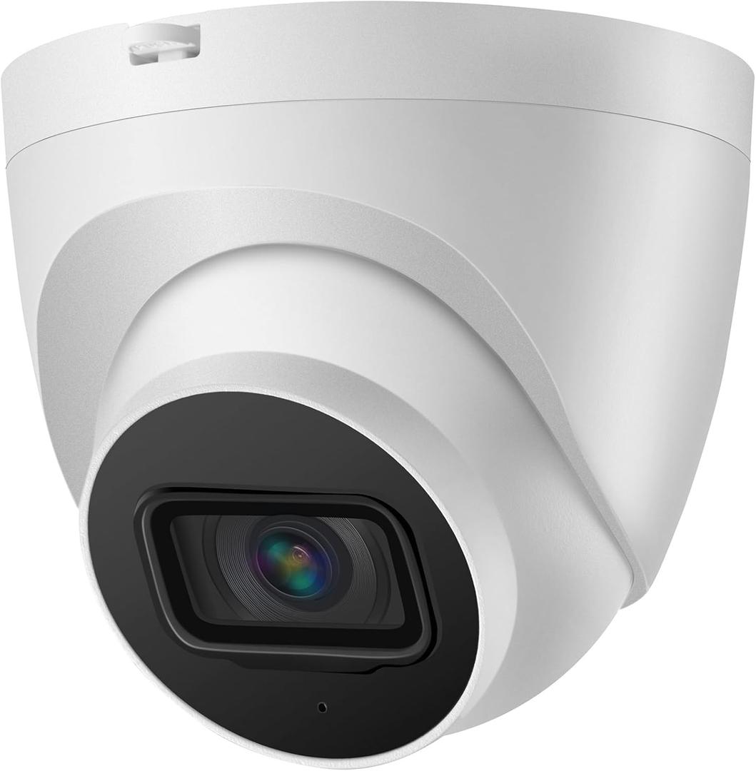 Dahua 4K 8MP PoE Security Dome Surveillance IP Camera Outdoor Home Camera IR Network Camera with Mic H.265 Codec Intelligent Detection IP67 164ft Night Vision MicroSD 4.0 and AI SSA