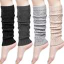 Loritta Womens Leg Warmers Winter Warm Knit Long Boot Socks Slouch Knee High 80s for Party