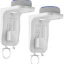 Suptek Wall Outlet Shelf 2 Pack,Home Wall Shelf Organizer for Outlets,Perfect for Bathroom, Kitchen, Bedrooms,Hold Cell Phone,Speaker up to 20lbs,With Cable Management and Detachable Hooks,White(S3W2)