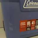 Coleman Classic Series Insulated Portable Rolling Cooler with Wheels, Leak-Resistant Outdoor Hard Cooler Keeps Ice up to 5 Days, 65-Quart. Blue