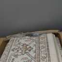 ESEOE Washable 8x10 Area Rugs: Soft Large Vintage Low Pile Carpet Neutral Farmhouse Non-Slip Stain Resistant Indoor Rug for Living Room Bedroom Dining Room Dorm Office Home Decor(Beige Brown,8'x10')