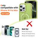 Case for iPhone 16 pro max, with Invisible Magnetic Stand, Mil-Grade Drop Protection, Non-Slip, Anti Fingerprint Anti Scratch, Shockproof Matte Phone Case (Green)