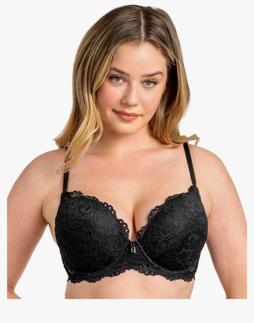 Womens Maximum Cleavage Underwire Push Up Bra, L