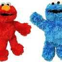 Official Sesame Street Plush 8" Suitable from Birth (Elmo and Cookie Monster Set)