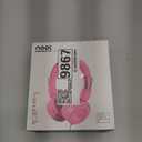 noot products Kids Headphones K22 Foldable Stereo Tangle-Free 5ft Long Cord 3.5mm Jack Plugin Wired On-Ear Headset for iPad/Amazon Kindle Fire/Girls/School/Laptop/Travel/Plane/Tablet FlamingoPink