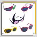 16 Pack Funny Sunglasses Novelty Party Glassses Masks for Adults Cool Shaped Funny Party Eyeglasses, Photo Booth Props Sunglasses Dress Up Costume Glasses Pack