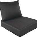 Outdoor Chair Cushions for Patio Furniture,25x25x5 Replacement Couch Cushion Set for Wicker Glider Rocking Chairs Loveseat Sectional Sofa,Thick Out Door Chair Pad Weather Fade Resistant,Black