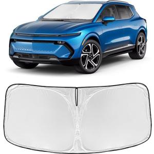 for Chevrolet Equinox EV SUV 2024 2025 2026 Windshield Sun Shade - 4 Layers for Front Windows Shade Cover Custom Fit Chevy Equinox EV Not for Gasoline Equinox 250T Shade Blocks UV Rays Car Accessories