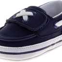 Josmo Baby Infant Loafer Shoes Slipon Closure - Lightweight Boat Shoe for Boys Newborn (Sizes: 2-4 Infants) (Blue)