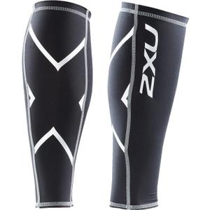 2XU Compression Calf Guards for Lower Leg Support and Recovery, Black/Black, Large