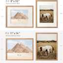 11x14 Picture Frame, Solid Oak 11x14 Photo Frame with Mat to 8x10, 14x11 Natural Oak Wood Frames for Wall, Set of 1