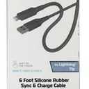 6-Foot Silicone Rubber Sync for USB C+6-Foot Silicone Rubber Sync for Lightning Tip