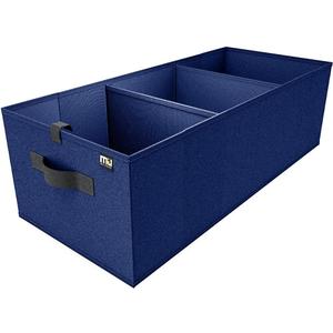 MIU COLOR Trunk Organizer for Car, Car Organizer, Sturdy Trunk Organizer for SUV, Non-Slip Bottom, Storage Organizer for Sedans, Van, Jeep, Grocery, Large 3 Compartments, Blue 32"×13"×10.6"