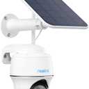 REOLINK Security Cameras Wireless Outdoor, Pan Tilt Solar Powered, 5MP 2K+ Color Night Vision, 2.4/5GHz WiFi, Smart Cameras for Home Security, Works with Home Hub, Argus PT + Solar Panel