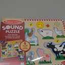 Melissa & Doug Farm Animals Sound Puzzle - Wooden Peg Puzzle with Sound Effects (8 pcs)