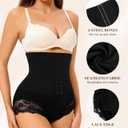 LANCS Tummy Control Shapewear Panties for Women High Waisted Compression Underwear Body Shaper Girdle Waist Trainer (Medium, Black)