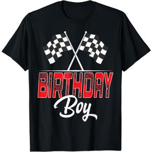 Race Car Birthday Party Racing Family Birthday Boy Pit Crew T-Shirt,Large