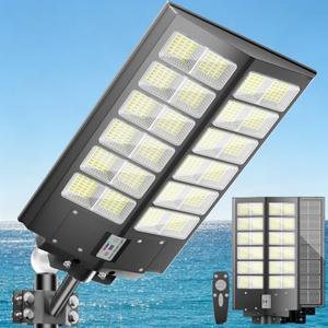 IOBZSM Solar Street Lights Outdoor Waterproof 9000W LED Solar Power Street Light Dusk to Dawn with Mention Sensor Flood Light Large Outdoor Solar Lights for Yard, Entryway Garage