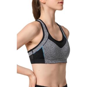 Yvette Sports Bras for Women High Impact Support Racerback Sports Bra Plus Size No Underwire for Running Workout (XX-Large Plus)