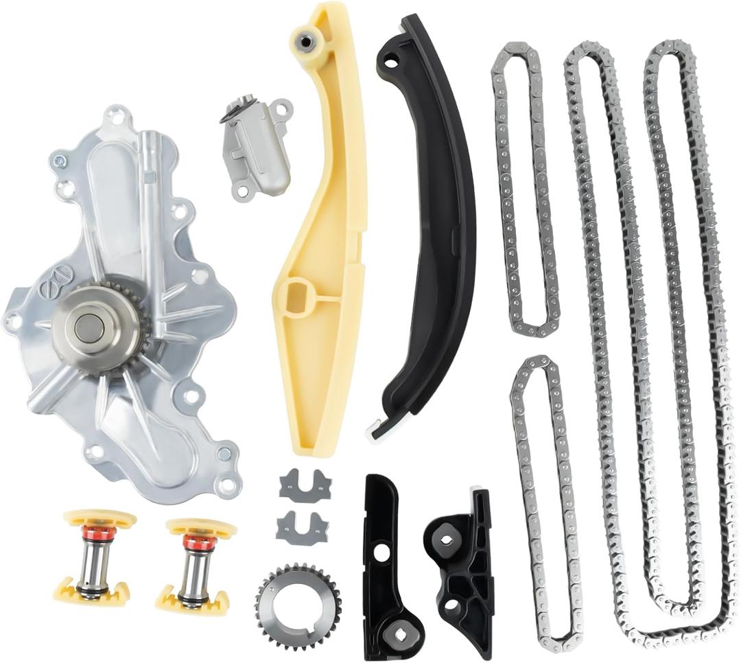 AT4Z-6268-A Timing Chain Kit and Water Pump Fit for Ford Edge 2012-2016 Explorer Flex Lincoln MKS MKX 3.5 3.7L Replace BL3Z-6268-A, AT4Z-6306-A, JL3Z-6L266-A, AT4Z-6K254-A