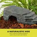 Zilla Herp Hotel, Naturalistic Hide and Basking-Platform for Leopard Geckos, Bearded Dragons, Anoles, Large