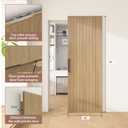 JUBEST 42"x84" Concealed Sliding Barn Door with Soft Close Hardware Kit