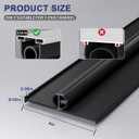 Garage Door Bottom Seal Rubber, 5/16" T-Ends Garage Door Weather Stripping, 4" Wide Replacement Seal