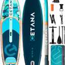 CETANA 11'635" Extra Wide Stand Up Paddle Board for Adults & Youth, 400lb Capacity Inflatable Paddle Board, Sup for 2+1 Person with Removable US Fin, 100L Backpack, Floating Paddle, Safety Leash