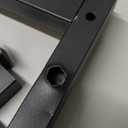 Coleshome 63 Inch Computer Desk, Modern Simple Style Desk for Home Office, Study Student Writing Desk, Vintage and Black