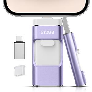 512GB Flash Drive[No App Required] Intended for Phone Tablet Androidphone and Comp