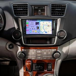 4G+64G Car Stereo for Toyota Highlander 2008-2013 with Wireless CarPlay and Android Auto, 7" Touch Screen Android 14 Double Din Car Radio Head Unit with GPS Bluetooth WiFi FM RDS SWC BT Backup Camera