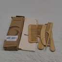 5 Pcs Natural Handmade Bamboo Anti-Static Combs Set - Wide Tooth, Rat Tail and Fine Tooth for Long, Short, Thick, Thin, Wavy or Curly Hair Detangling (Natural)