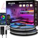 COB RGB Smart IC Strip Lights 40FT UL-Listed 24V Color Flowing Strip Light Multicolor Flexible Tape Lights with APP Control Music Sync for Bedroom Gaming Party Home Decor 220FT Rolls