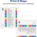 2 x Avery A-Z Dividers for 3 Ring Binders, 26 Tabs per Set, Customizable Table of Contents, Multicolor Tabs, Great for Organizing Reports, Projects, and More (11125)