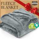 Utopia Bedding Fleece Blanket Twin Size Ash Grey 300GSM Luxury Anti-Static Fuzzy Soft Microfiber Bed Blanket (60x80 Inch)