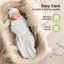 KeaBabies 3-Pack Organic Swaddles for Newborns Girls, Boys with Hats - Soft Cotton Baby Sleep Sacks 0-3 Months, Breathable Baby Hats and Swaddles 0-3 Months, Newborn Essentials Must Haves (Aspire)