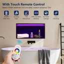 24" X 12" RGB LED Shower Niche No Tile Needed, Stainless Steel Shower Niche Insert Tile Ready, Recessed Wall Shelf for Bathroom Storage Organizer with Remote Control, Matte Black