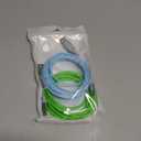 LED USB C Cable [2-Pack, 6FT], Light Up Visible Flowing LED Type C Fast Charging Cable Compatible with Phone 16 15, Samsung Galaxy S24 S23, Pixel and More (Blue & Green)
