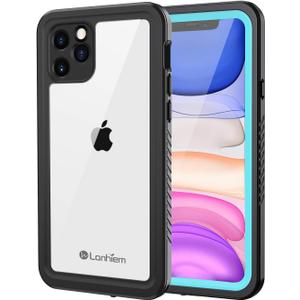 Lanhiem for iPhone 11 Pro Waterproof Case, 360 Full Body Protection Underwater Dirtproof Shockproof Clear Cover with Built-in Screen Protector for iPhone 11 Pro 5.8 Inch (Blue)