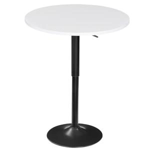 HOOBRO Bar Table, Height-Adjustable Round Pub Table 27-35.4 Inches with Sturdy Base, Modern Style, Easy to Assemble, Suitable for Small Space, Black