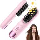 Go Brush Pro 2026 Hair Straightener Brush 300 Million Negative Ionic Portable Cordless Hair Straightener for Women with 4 Temps Fast Heating MCH Ceramic Coating Smooth Frizz  Free Hair Gift for Women