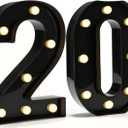 Pooqla Light Up Numbers for Graduation Decorations 2026, Decorative Marquee Number Light Sign for 20th Birthday Party Decor, LED Battery Powered Lighted Sign for Party, Lighted Number 20